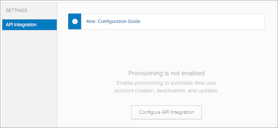 Configure API Integration